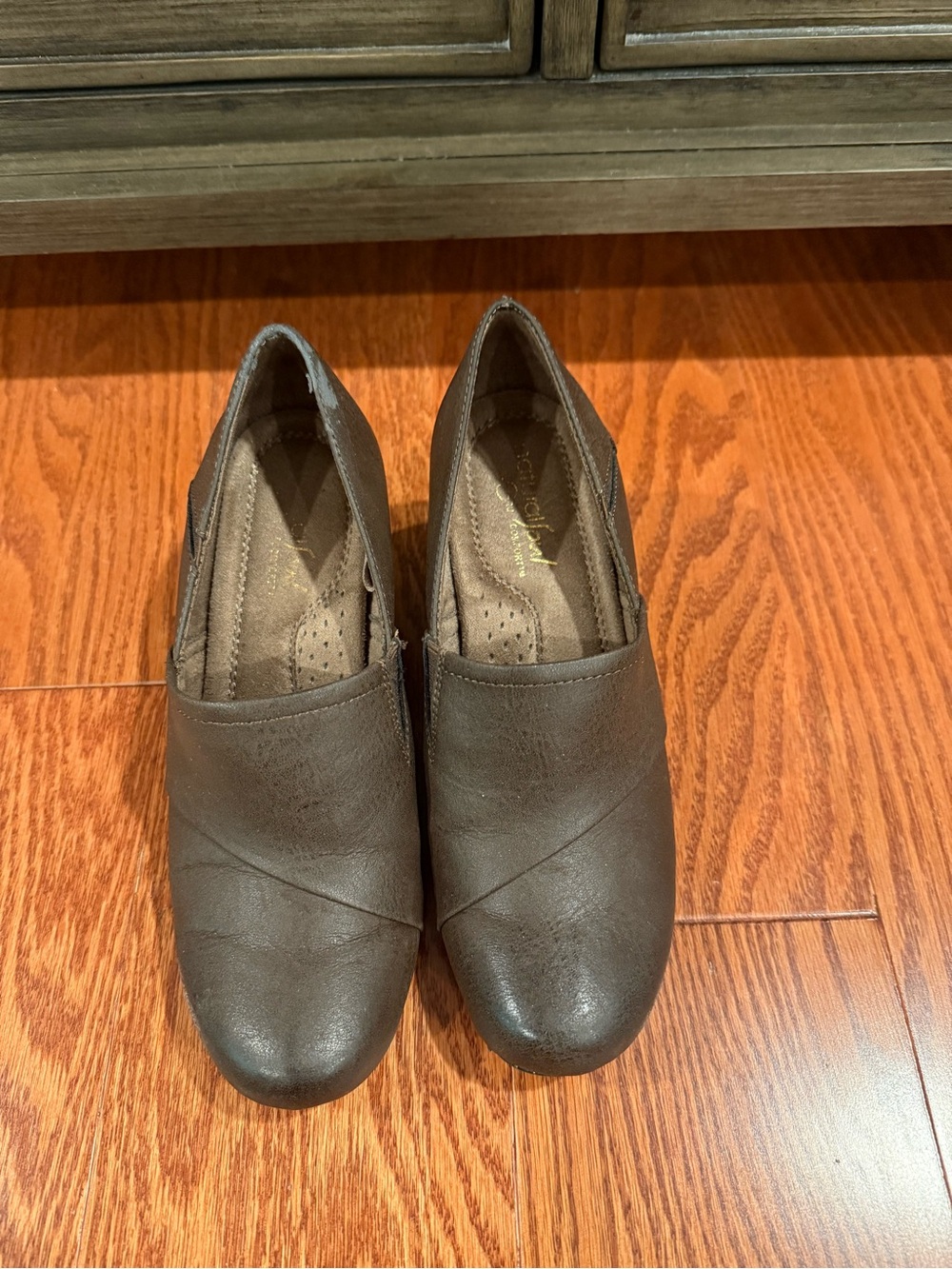 Natural Soul Women's Dark Brown Slip-On Loafers